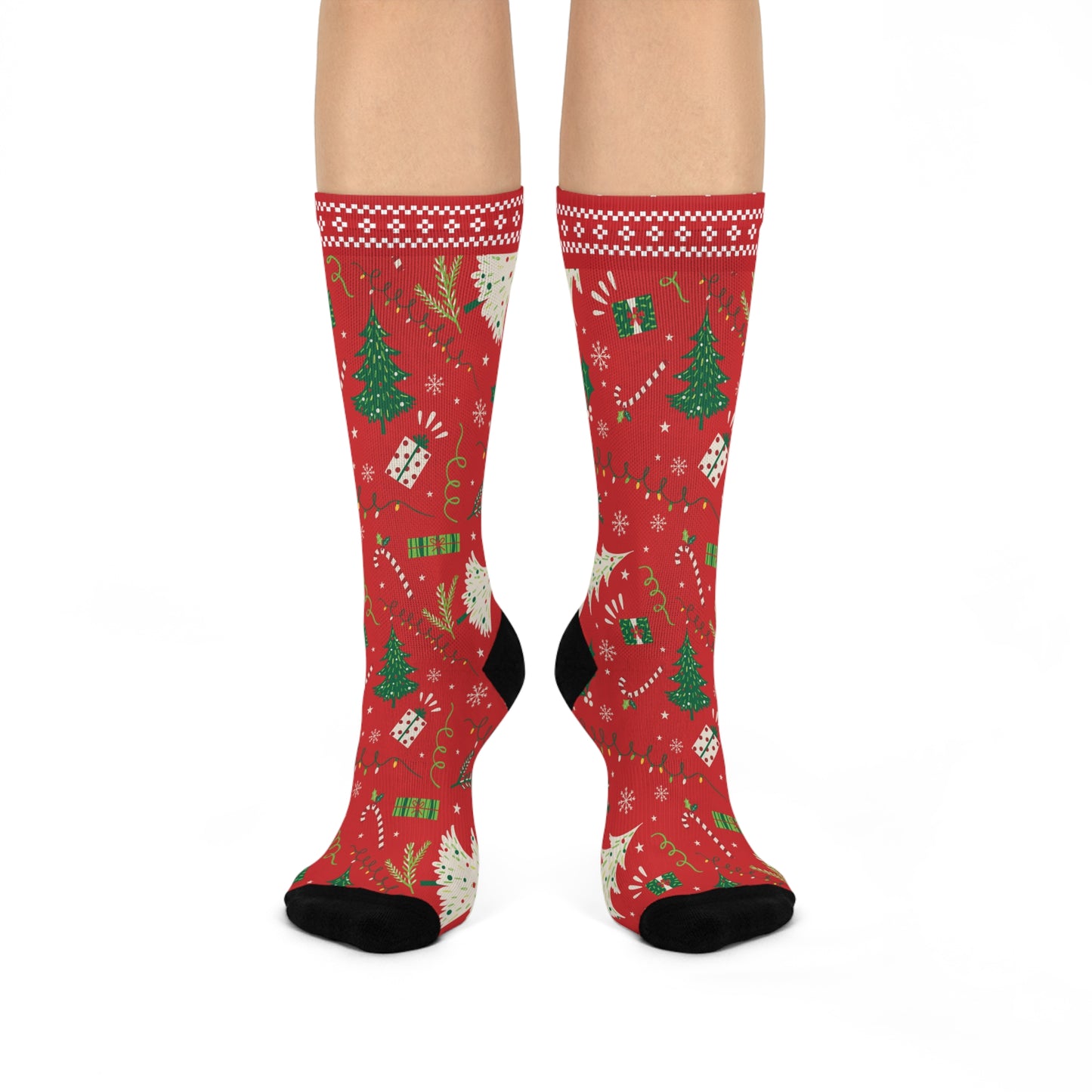 Christmas tree pattern Socks