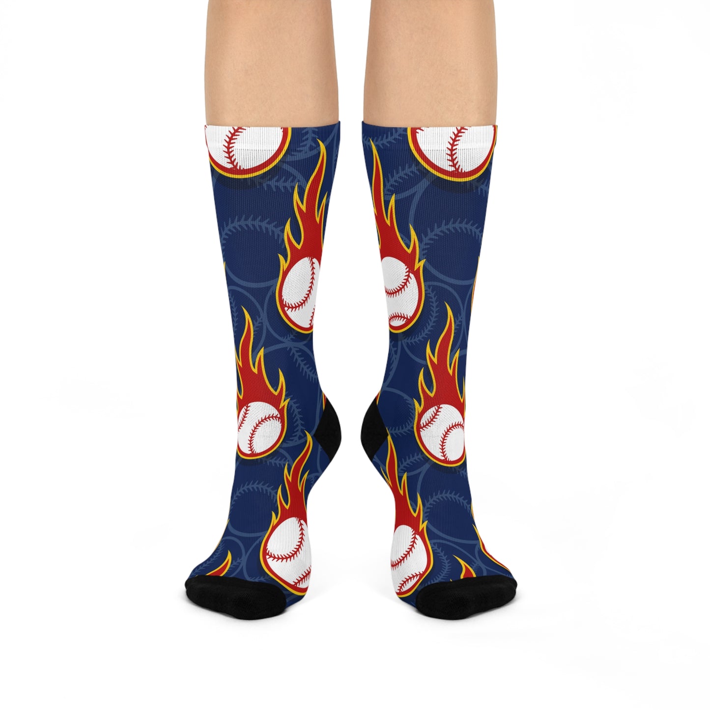 Fire Baseball Socks