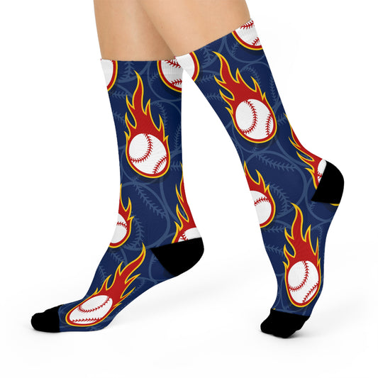 Fire Baseball Socks
