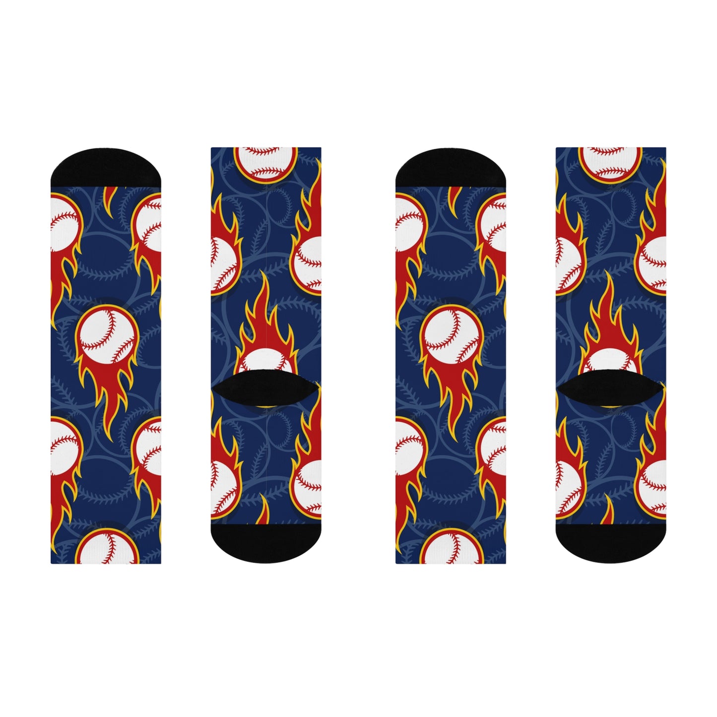 Fire Baseball Socks