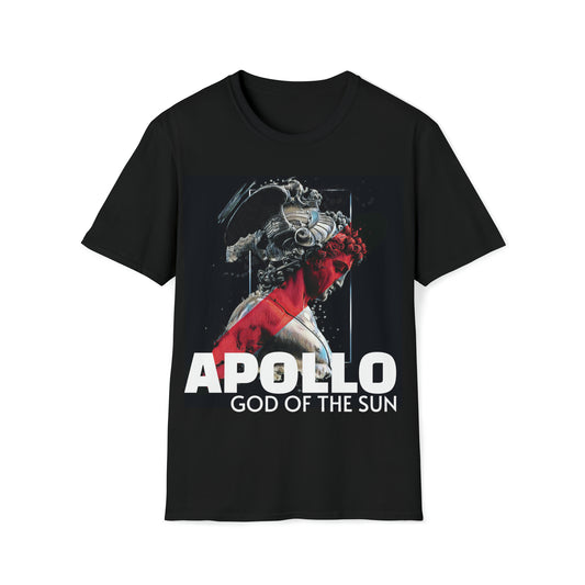 Apollo God of Sun Softstyle Black T-Shirt