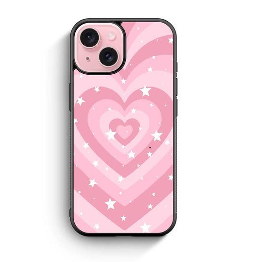 Pink Hearts Pattern iPhone 15 Case