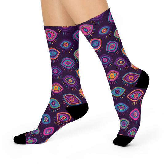 Purple aztec Pattern pattern socks
