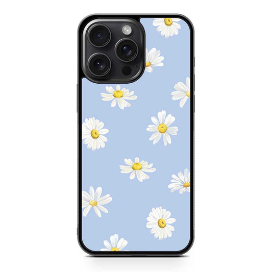 Floral Flower Daisy Blue iPhone 15 Pro Max Case