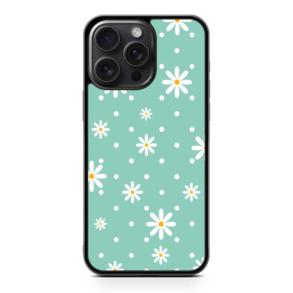 Floral Flower Daisy Green iPhone 15 Pro Max Case
