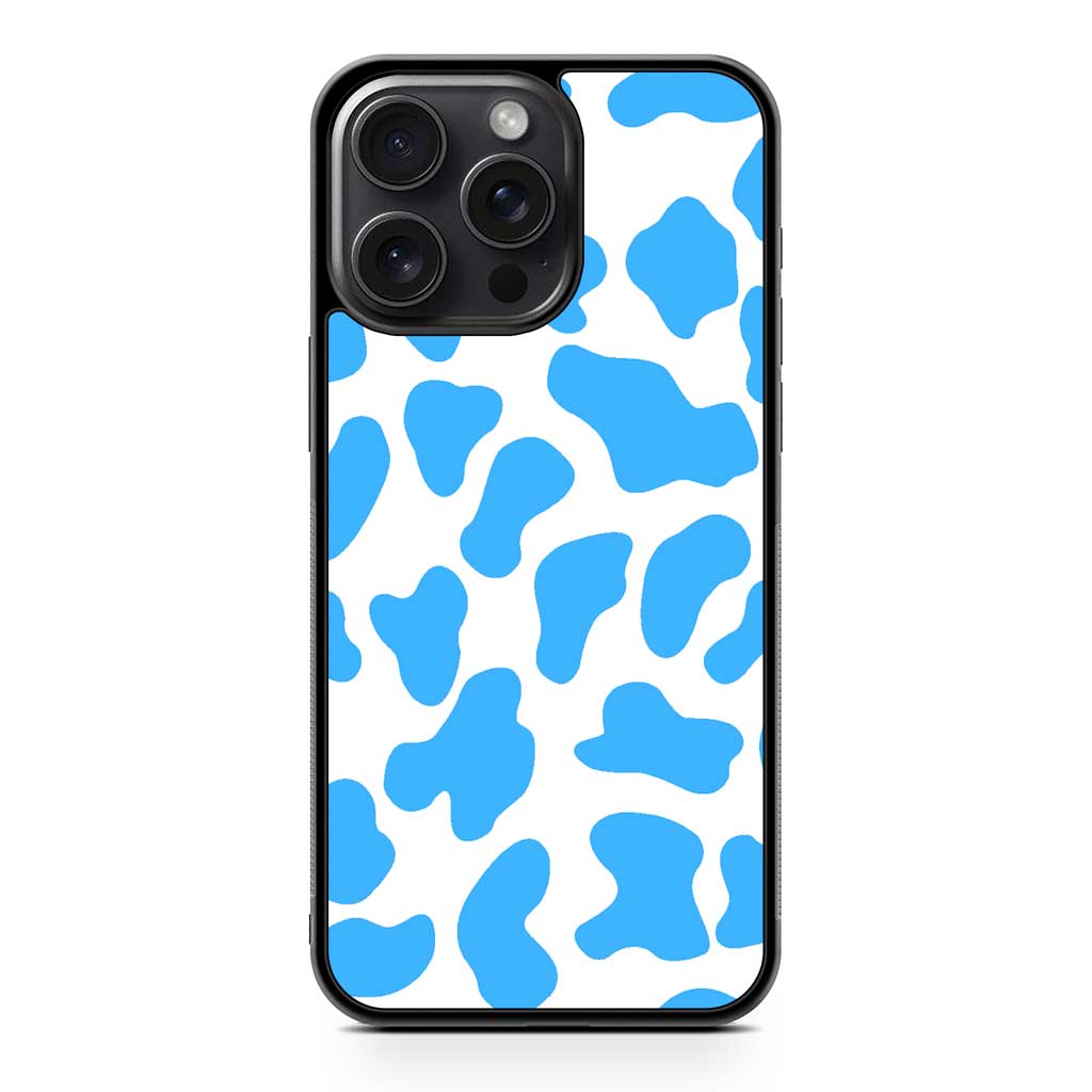 Cow Blue Pattern iPhone 15 Pro Max Case