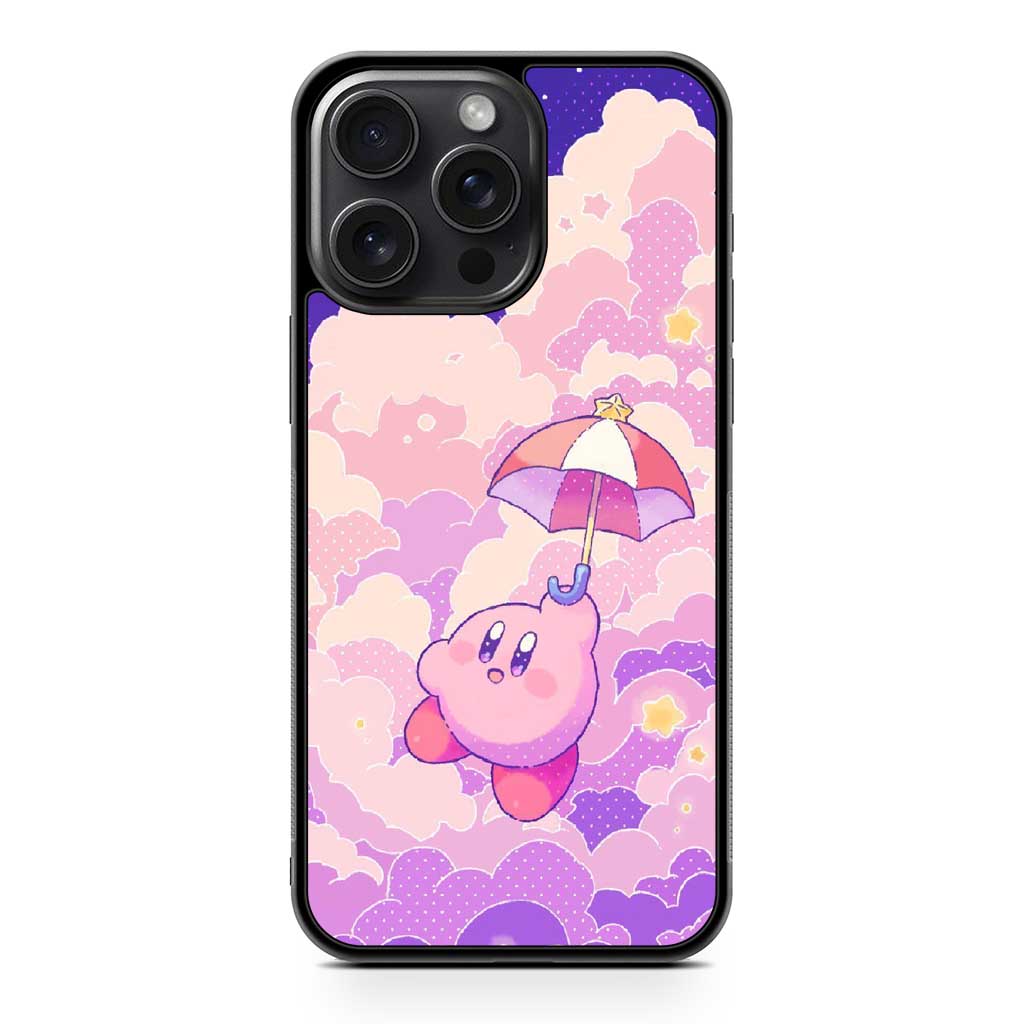 Pink Kawaii Kirby iPhone 15 Pro Max Case