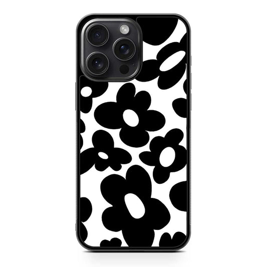 Black Flower iPhone 15 Pro Max Case