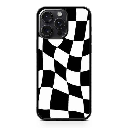 Checkerboard Black White iPhone 15 Pro Max Case
