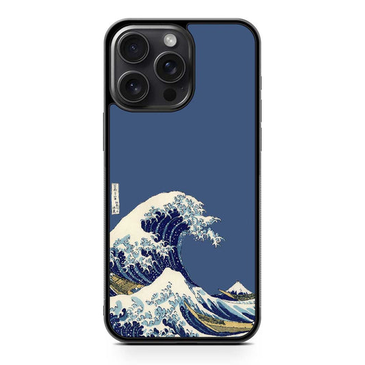 The Great Wave off Kanagawa Blue iPhone 15 Pro Max Case