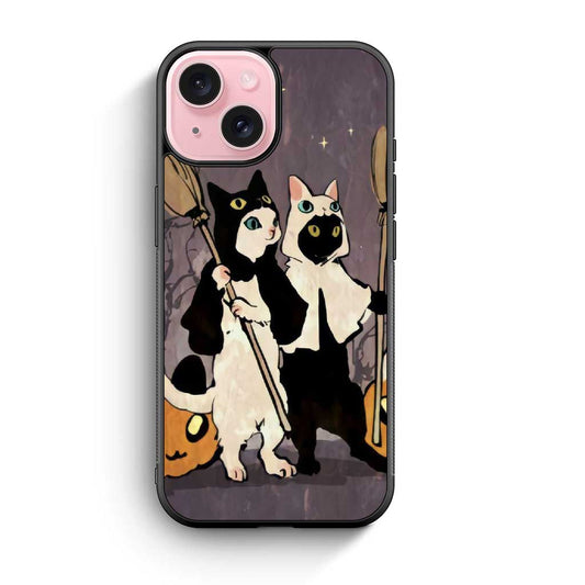 Pumpkin Starlight Cat iPhone 15 Case