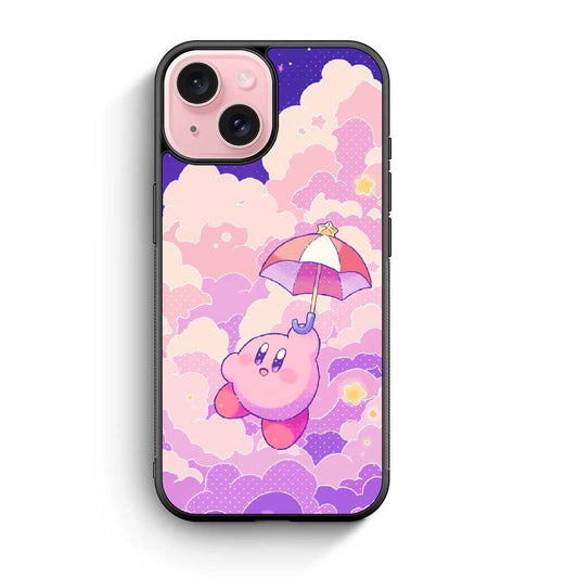 Pink Kawaii Kirby iPhone 15 Case
