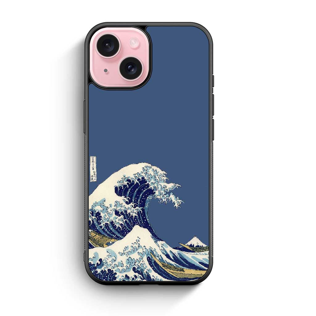 The Great Wave off Kanagawa Blue iPhone 15 Case