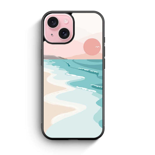 Sunny Beach Art iPhone 15 Case