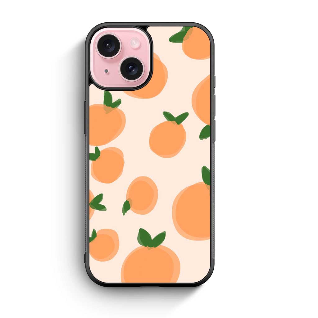 Orange Pattern iPhone 15 Case