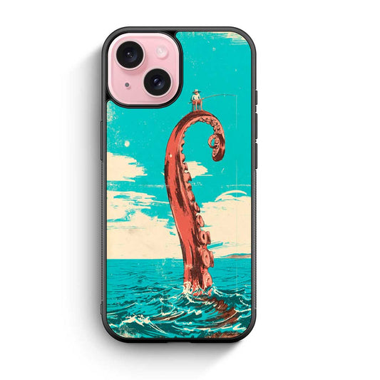 Fishing With Octopus iPhone 15 Case