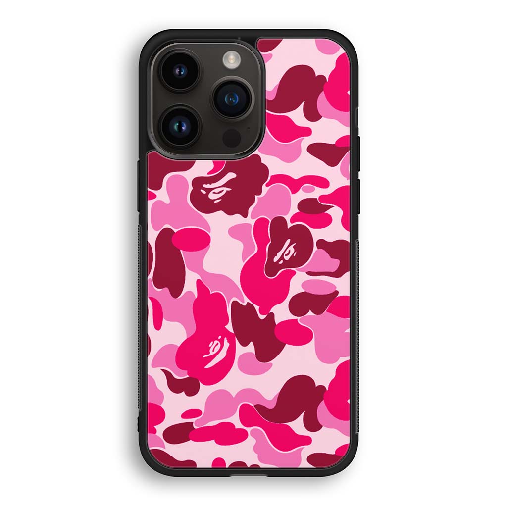 Bape Pink Camo iPhone 14 | iPhone 14 Plus | iPhone 14 Pro | iPhone 14 Pro Max Case