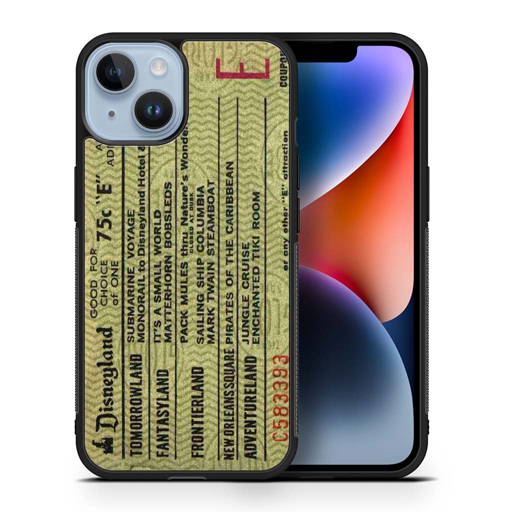 original disneyland ticket iPhone 14 | iPhone 14 Plus | iPhone 14 Pro | iPhone 14 Pro Max Case