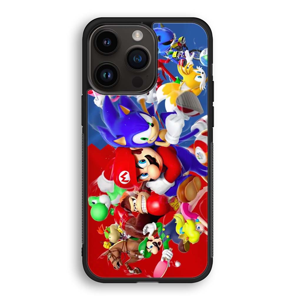 Sonic The Hedgehog VS Mario iPhone 14 | iPhone 14 Plus | iPhone 14 Pro | iPhone 14 Pro Max Case