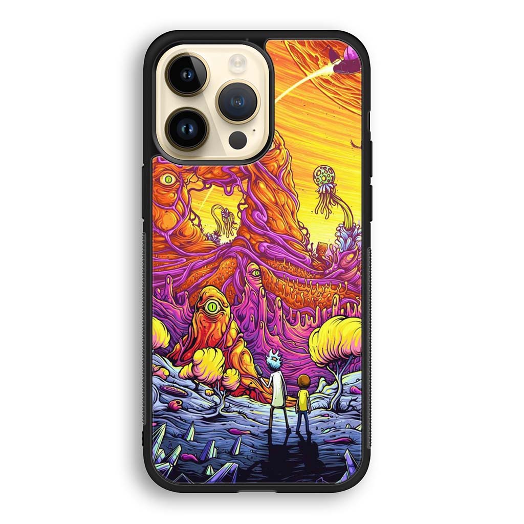 Rick and Morty Fighting Alien iPhone 14 | iPhone 14 Plus | iPhone 14 Pro | iPhone 14 Pro Max Case