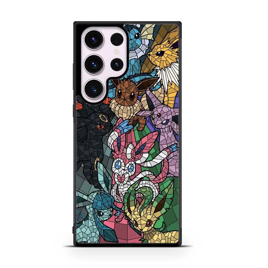 Pokemon in Glass Art Samsung Galaxy S23 | S23 Plus | S23 Ultra | S23 FE