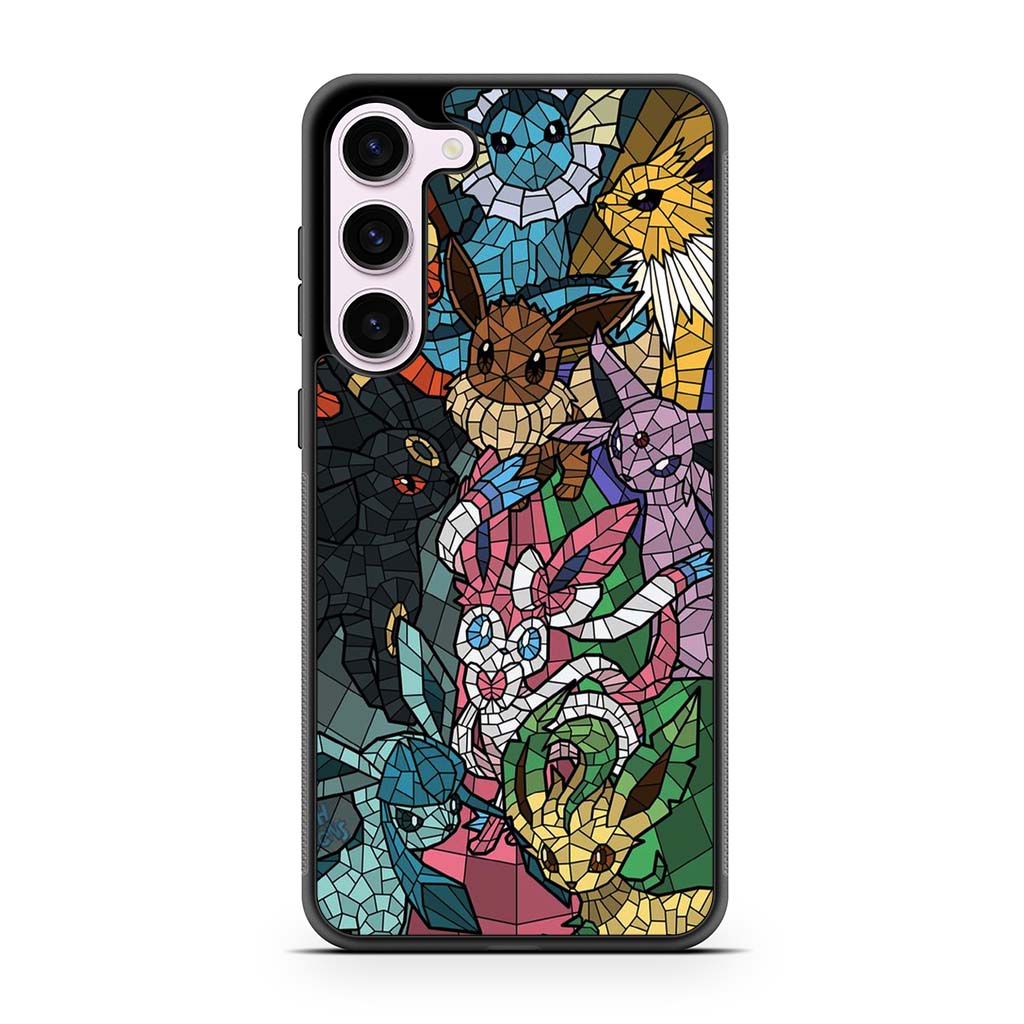 Pokemon in Glass Art Samsung Galaxy S23 | S23 Plus | S23 Ultra | S23 FE