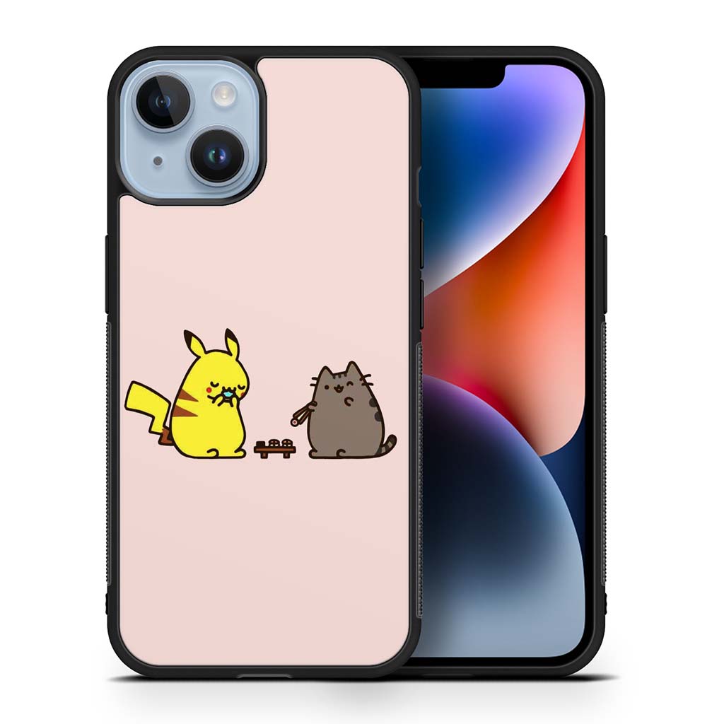 Pusheen and pikachu iPhone 14 | iPhone 14 Plus | iPhone 14 Pro | iPhone 14 Pro Max Case