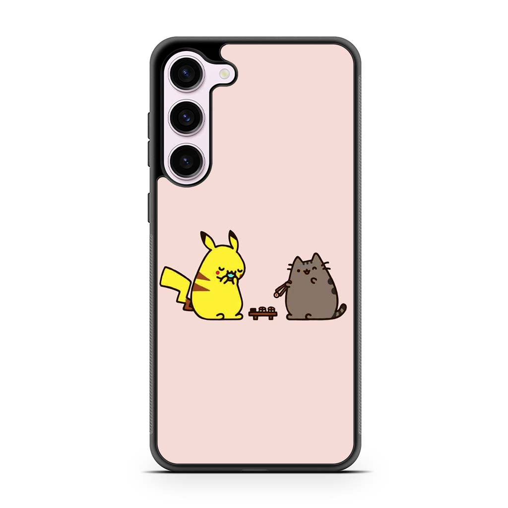 Pusheen and pikachu Samsung Galaxy S23 | S23 Plus | S23 Ultra | S23 FE