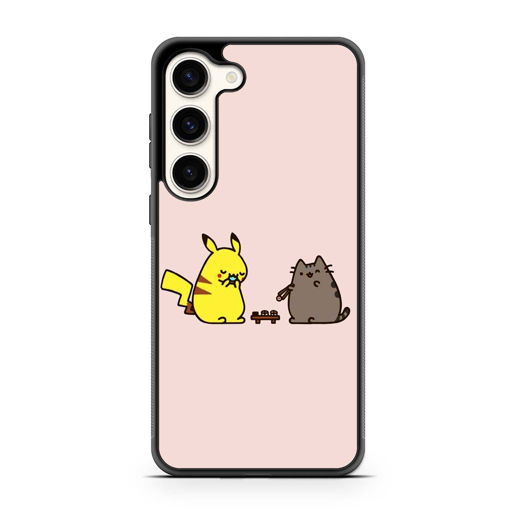 Pusheen and pikachu Samsung Galaxy S23 | S23 Plus | S23 Ultra | S23 FE