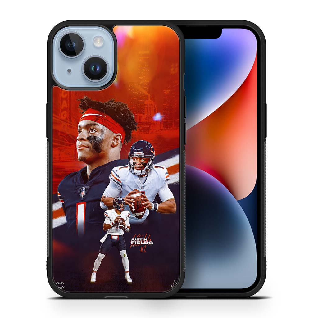 Chicago Bears Justin Fields iPhone 14 | iPhone 14 Plus | iPhone 14 Pro | iPhone 14 Pro Max Case