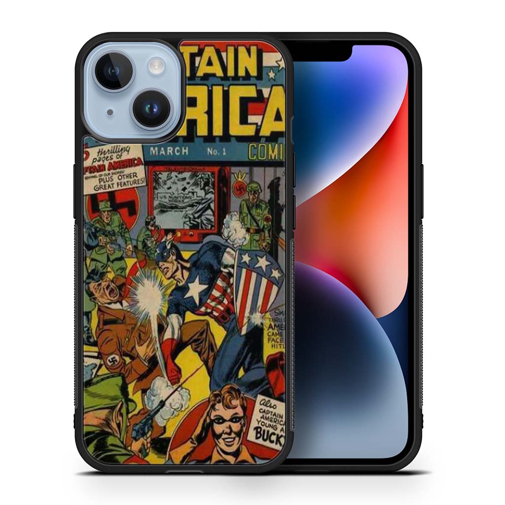 Comic Cover Captain America iPhone 14 | iPhone 14 Plus | iPhone 14 Pro | iPhone 14 Pro Max Case