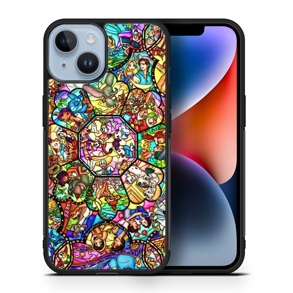 disney characters stained glass iPhone 14 | iPhone 14 Plus | iPhone 14 Pro | iPhone 14 Pro Max Case