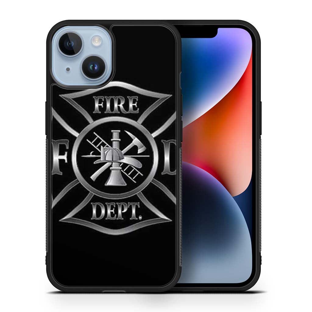 Firefighter silver crest iPhone 14 | iPhone 14 Plus | iPhone 14 Pro | iPhone 14 Pro Max Case