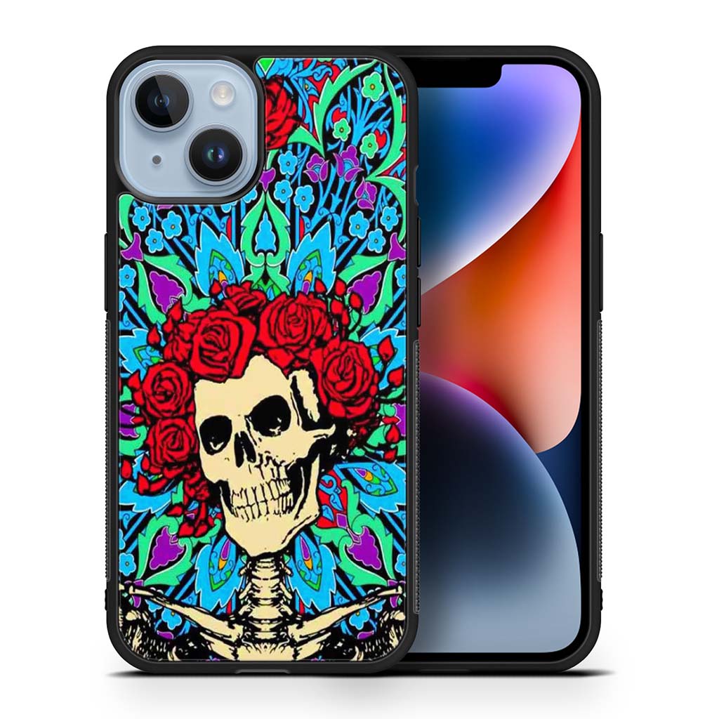 grateful dead rose skull iPhone 14 | iPhone 14 Plus | iPhone 14 Pro | iPhone 14 Pro Max Case